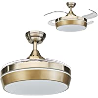 ACTiOLED 880021DC BRONCE Ventilador de techo con luz led y mando a distancia- aspas ocultas- motor DC bajo consumo muy…